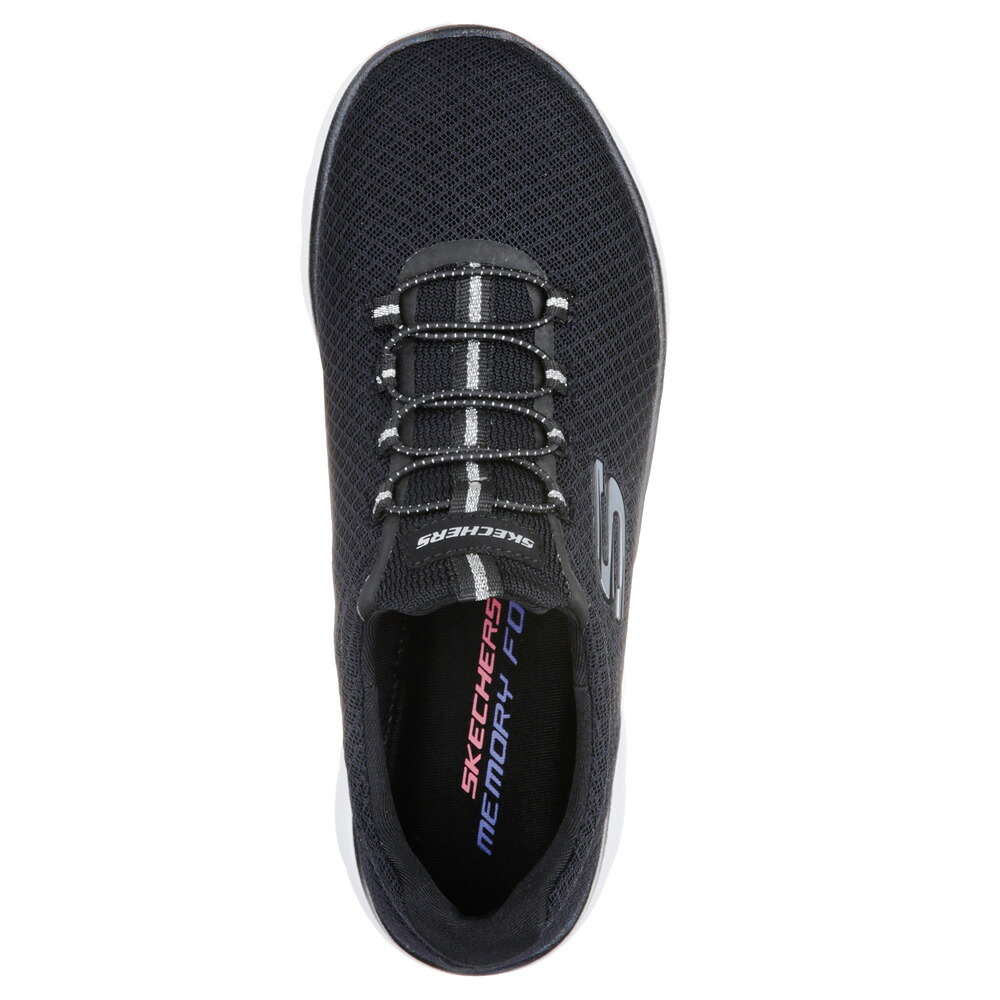 スケッチャーズ レディース スリッポン スニーカー 靴 サミッツ SKECHERS Summits 12980 軽量 ノーマル幅 ひもゴム メモリーフォームインソール