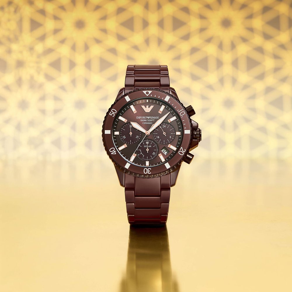 エンポリオアルマーニ EMPORIO ARMANI 腕時計 メンズ ソーラー クロノグラフ セラミック AR70025【2026 新作】