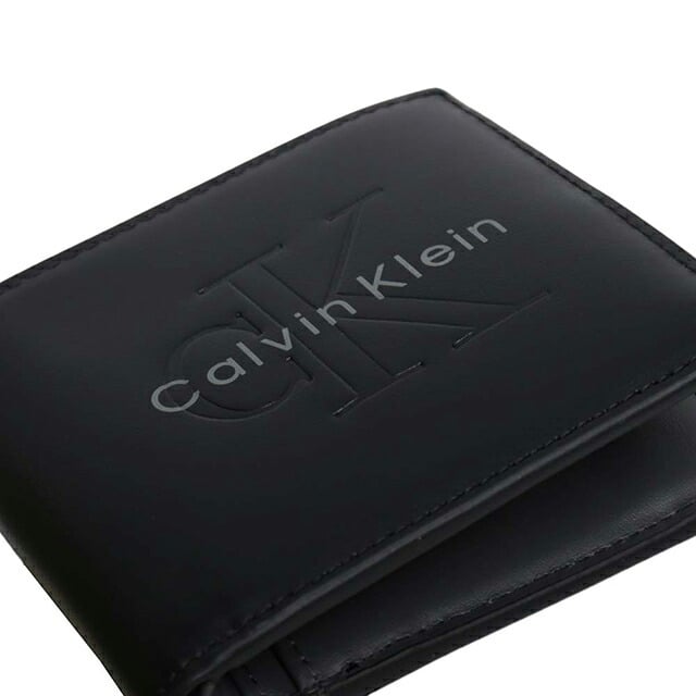 カルバンクライン CALVIN KLEIN BOLD BILLFOLD WITH COIN 二つ折り財布 二折財布 lv04d1156g-ub1 メンズ BLACK