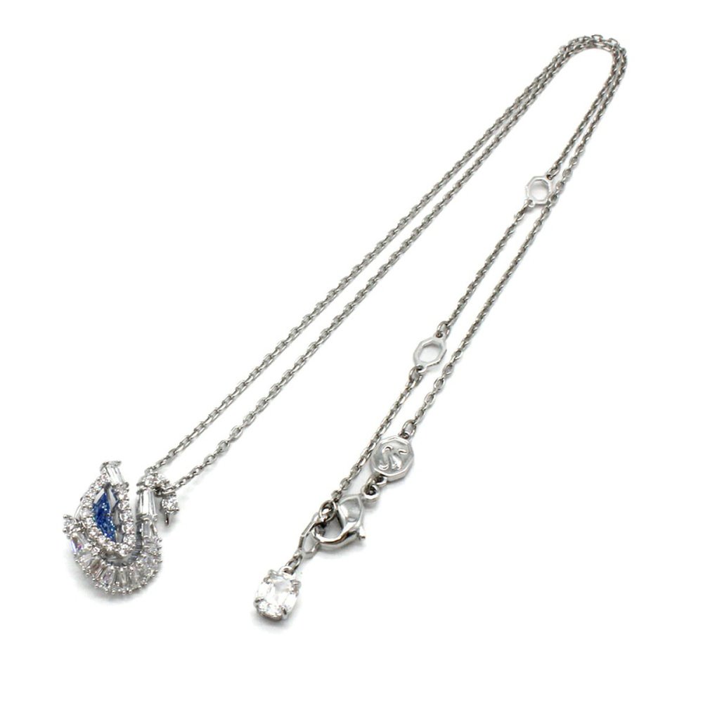 スワロフスキー swarovski ネックレス Swan 5723389 スワン ペンダント アクセサリー レディース シルバー+ブルー 海外正規品
