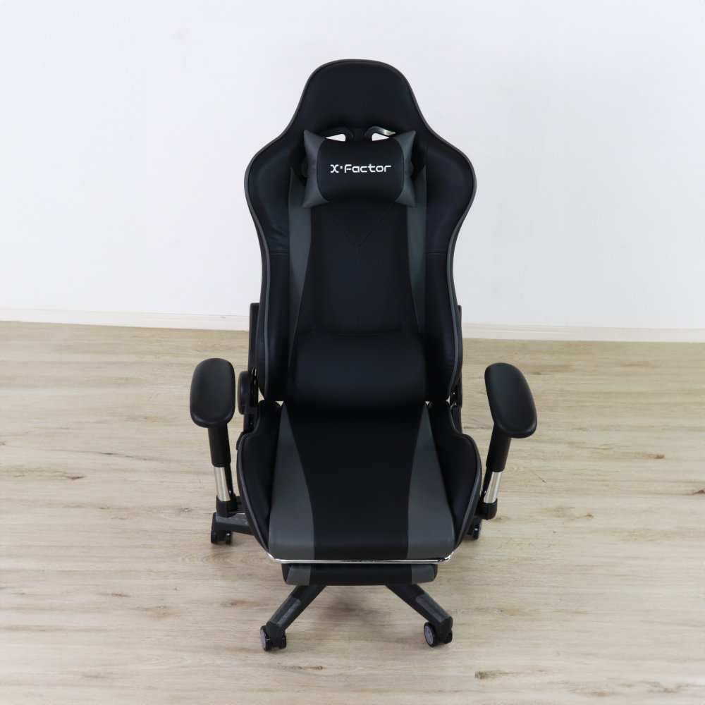 ゲーミングチェア 高さ調節 フットレスト付き グレー・ホワイト・オレンジ W70xD65xH123-133cm座面高44-54cm デスクチェア オフィスチェア パソコンチェア フットレスト グレイ ホワイト オレンジ おしゃれ 新生活