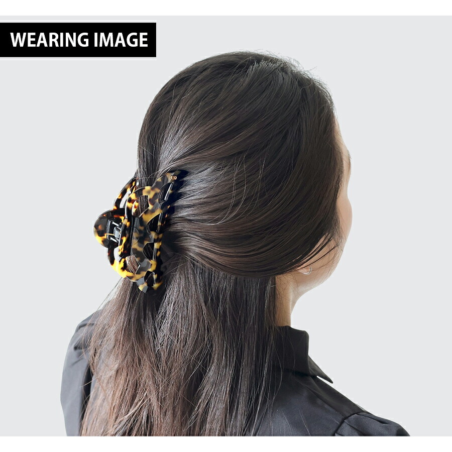 アレクサンドル ドゥ パリ ヘアクリップ レディース ブランド ALEXANDRE DE PARIS クラシックLクリップ ACCL-9359-02-W べっ甲