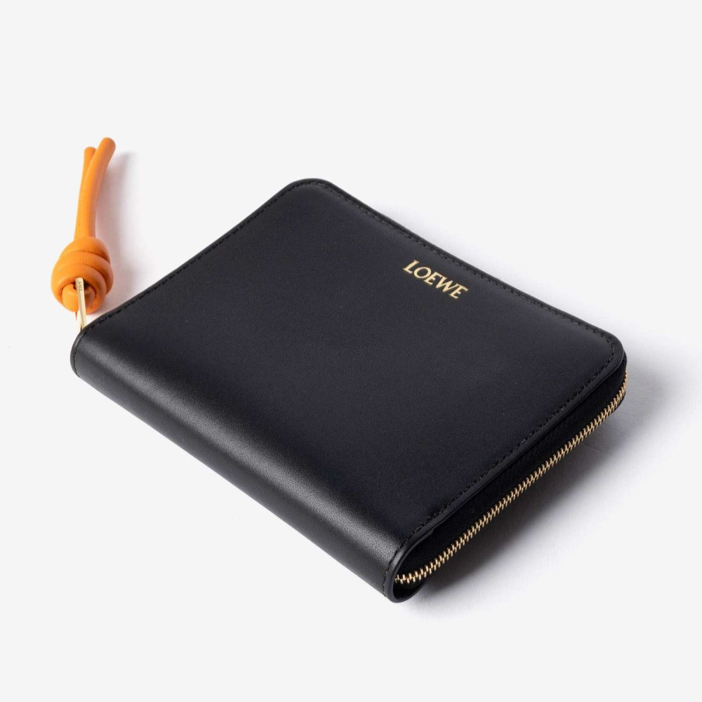 ロエベ LOEWE KNOT COMPACT ZIP AROUND WALLET IN SHINY NAPPA CALFSKIN ノット コンパクト ウォレット シャイニーナパカーフ CEM1CWZX01 二つ折り財布 ミニ財布 レディース 財布