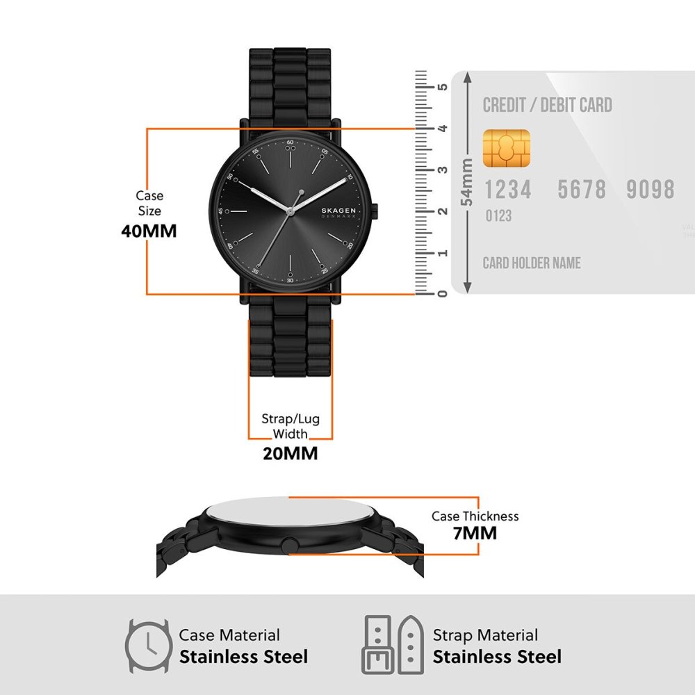 スカーゲン SKAGEN 腕時計 メンズ 三針 SIGNATUR ブラック  SKW6952【2026 新作】