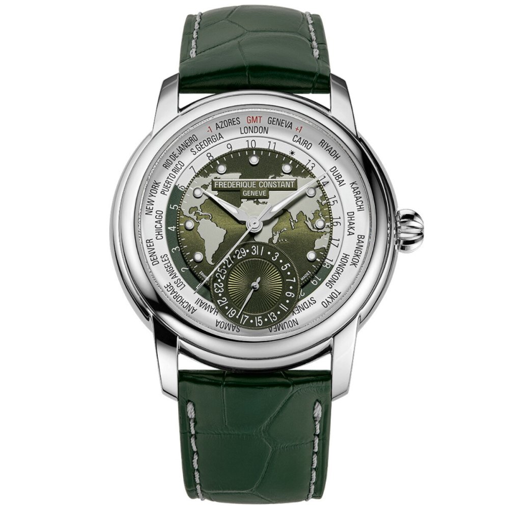 フレデリック・コンスタント FREDERIQUE CONSTANT クラシック ワールドタイマー マニュファクチュール 世界限定718本 FC-718KWM4H6 腕時計 自動巻き メンズ
