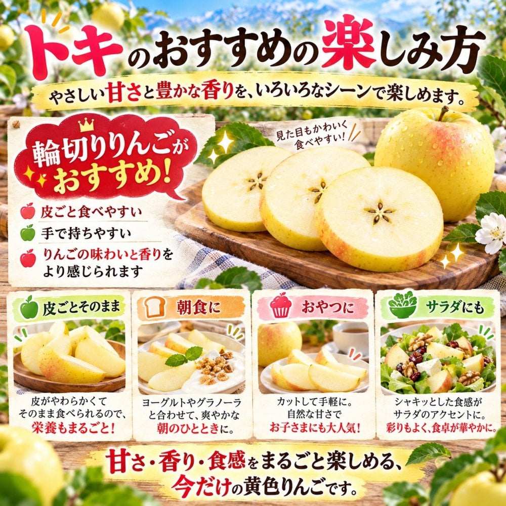 青森県産　りんご　ご家庭用　トキ　９ｋｇ　　送料無料！