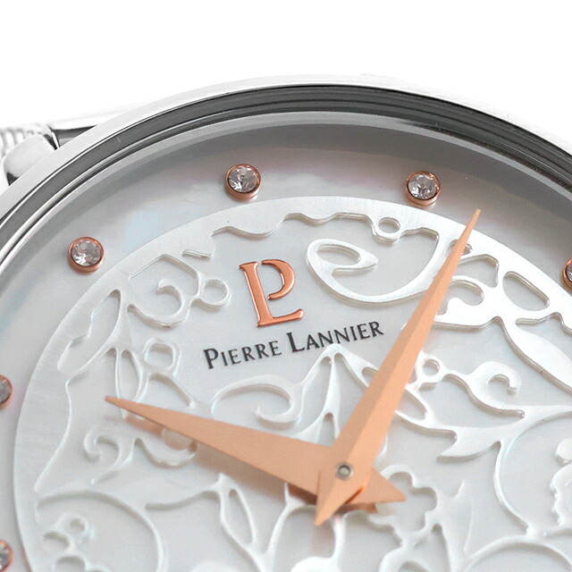 ピエールラニエ エオリア 日本限定 クォーツ 電池式 腕時計 ブランド レディース Pierre Lannier P040J691 アナログ シェル 白 フランス製