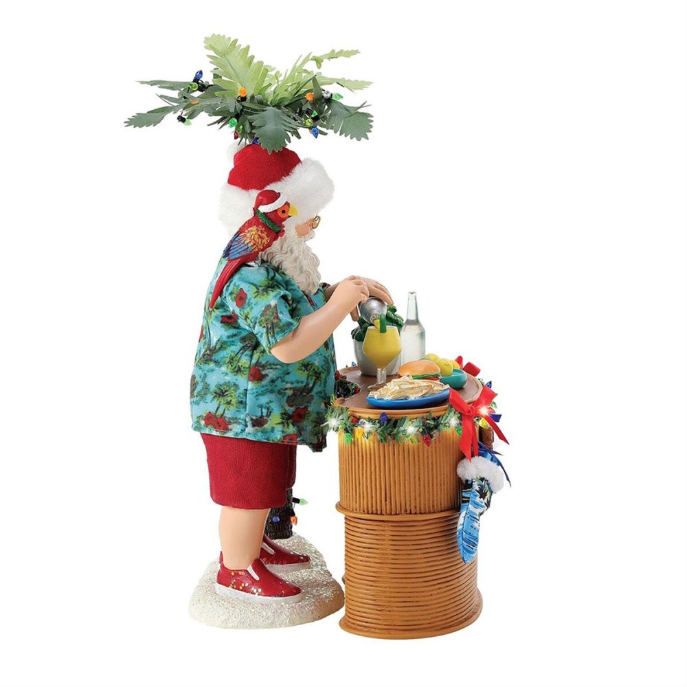 Santa's Tiki Bar 33cm | サンタ サンタクロース 人形 置物 フィギュア クリスマス ホリデー Possible Dreams 正規輸入品