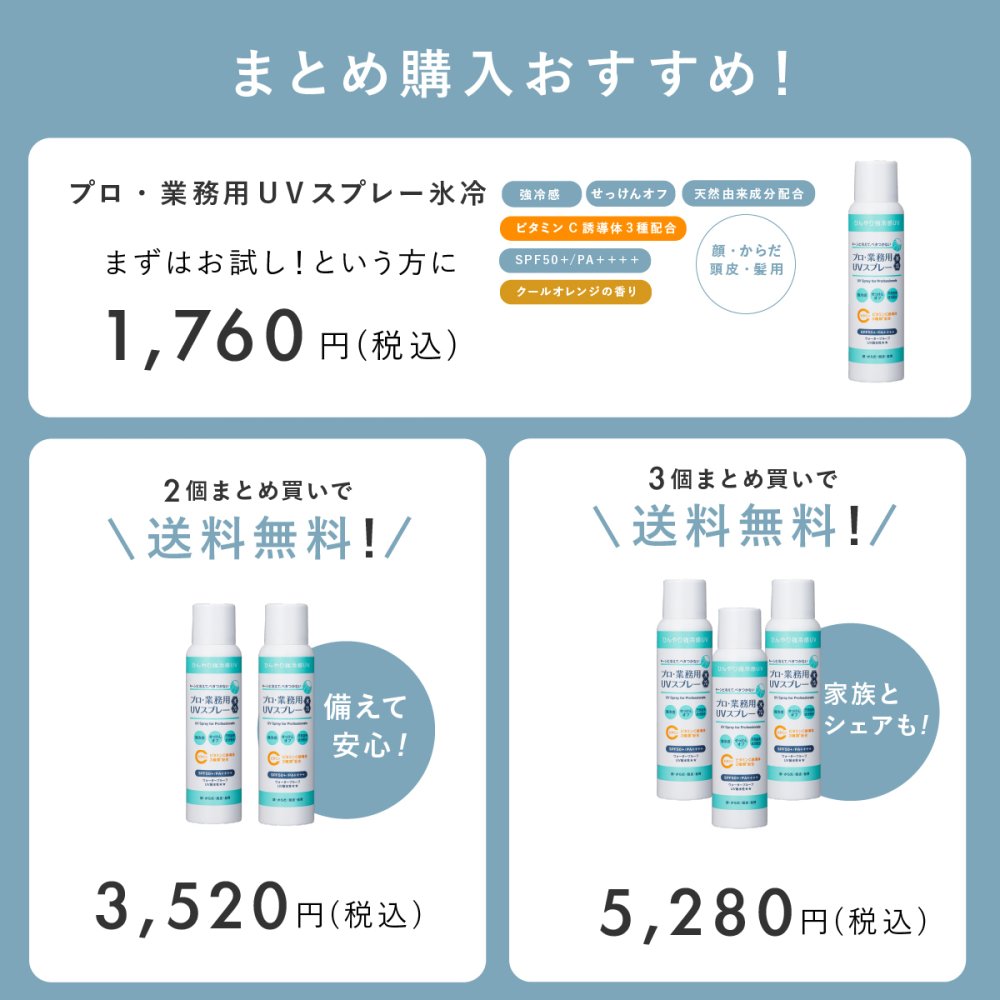 日焼け止めスプレー ヤーマン プロ・業務用 UVスプレー氷冷 90g 2本セット SPF50＋ PA＋＋＋＋ UV耐水性★★ 冷感 UVスプレー ひんやり ウォータープルーフ 頭皮 髪 全身 紫外線対策 UVケア 透明処方 逆さ噴射 石けんで落とせる 女性 母 誕生日 母の日 夏 プレゼント ギフト