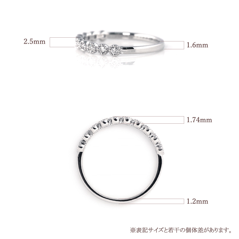 ダイヤモンド リング 指輪 ピンキーリング ピンキー ミルグレイン 0.12ct K18 18K 18金 プラチナ プラチナ950 ダイヤ 女性 レディース 誕生日 記念日 結婚記念日 錫婚式 10年 10周年 プレゼント ギフト 誕生日プレゼント 自分へのご褒美 20代 30代 40代 50代 60代 妻 彼女 ゴールド ホワイトゴールド ピンクゴールド イエローゴールド ダイヤ 金属アレルギー