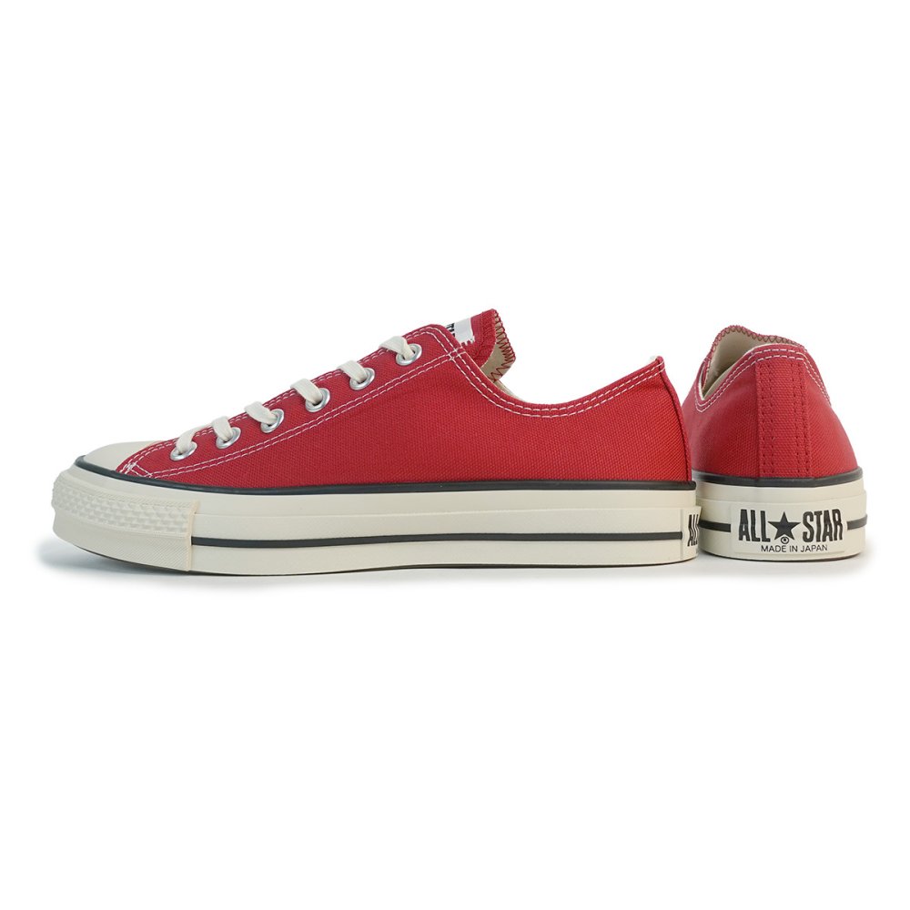コンバース CONVERSE スニーカー メンズ レディース ローカット キャンバス オールスター J OX クラシックレッド CANVAS ALL STAR J OX 日本製