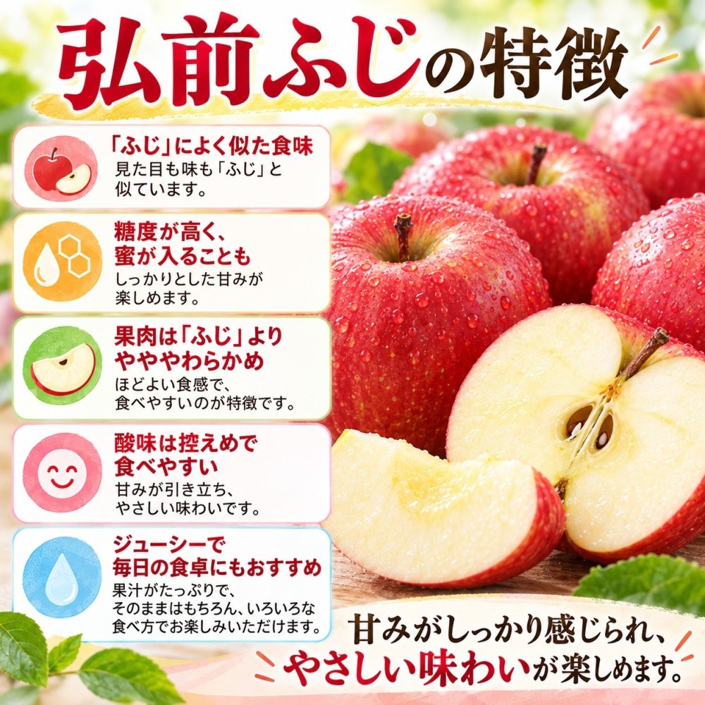 青森県産　りんご　弘前ふじ　早生ふじ　訳あり　選べる5kg　送料無料！　大きさ普通バラ詰め / 常温便