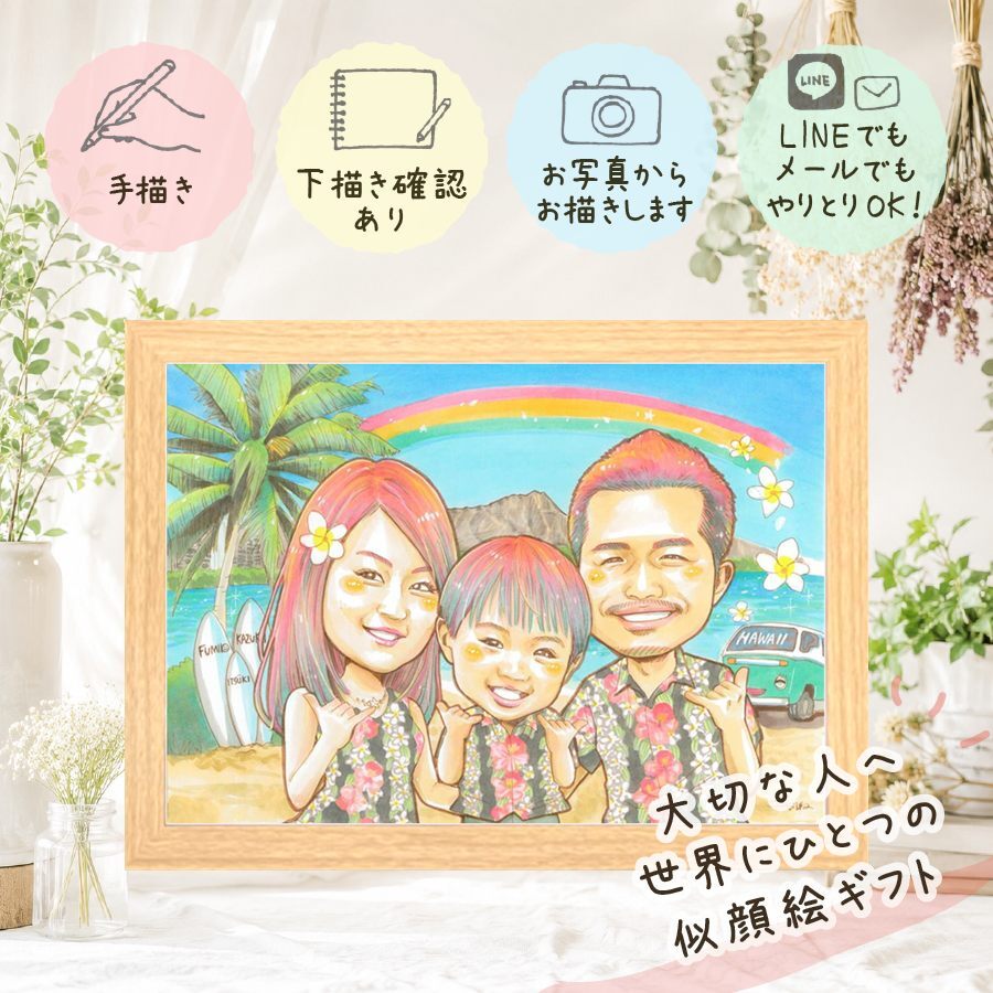 ギフト 感謝 似顔絵 贈り物 プレゼント 手描き 名入れ 記念日 記念 感謝 お祝い 誕生日 父 家族 両親 母 祖父母 名入れ 修正無料 下書き確認 サプライズ 宝物 一生もの かわいい 思い出 感謝 記念 二次会 応援 お祝い返し 百寿祝い 引っ越し 大量注文 長寿祝い 喜ばれる 傘寿祝い 初任給 色紙 バレンタインデー クリスマス 贈答品 キレイ 闘病中の方への励まし