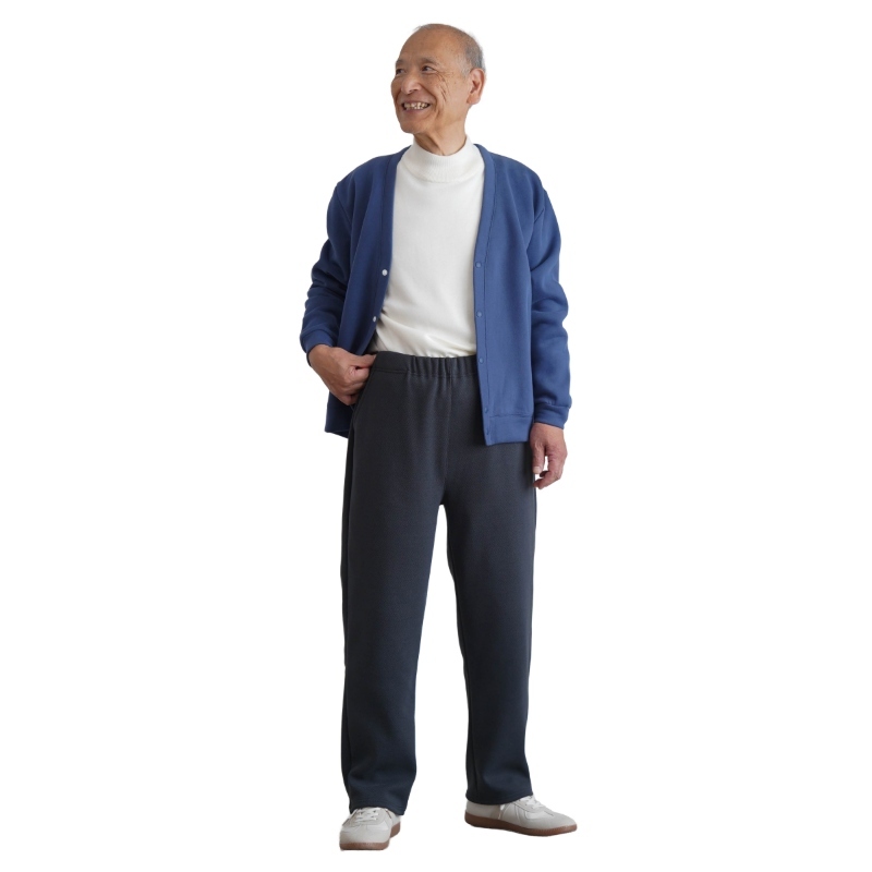 シニアファッション メンズ 80代 70代 60代 90代 秋冬 防寒 あったか 高齢者ズボン カジュアルパンツ 起毛 織り柄調 裏起毛 リラックスパンツ 股下68cm おじいちゃん 服 誕生日 プレゼント 紳士服 男性 祖父 お年寄り 老人 高齢者ズボン ギフト（cki-mb2-tc0108）