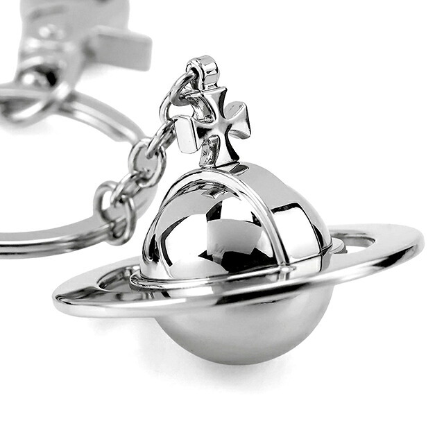 ヴィヴィアン ウエストウッド キーリング レディース ブランド Vivienne Westwood SAFFIANO ロゴ 8203010HU OM0009 N405 シルバー ビビアン