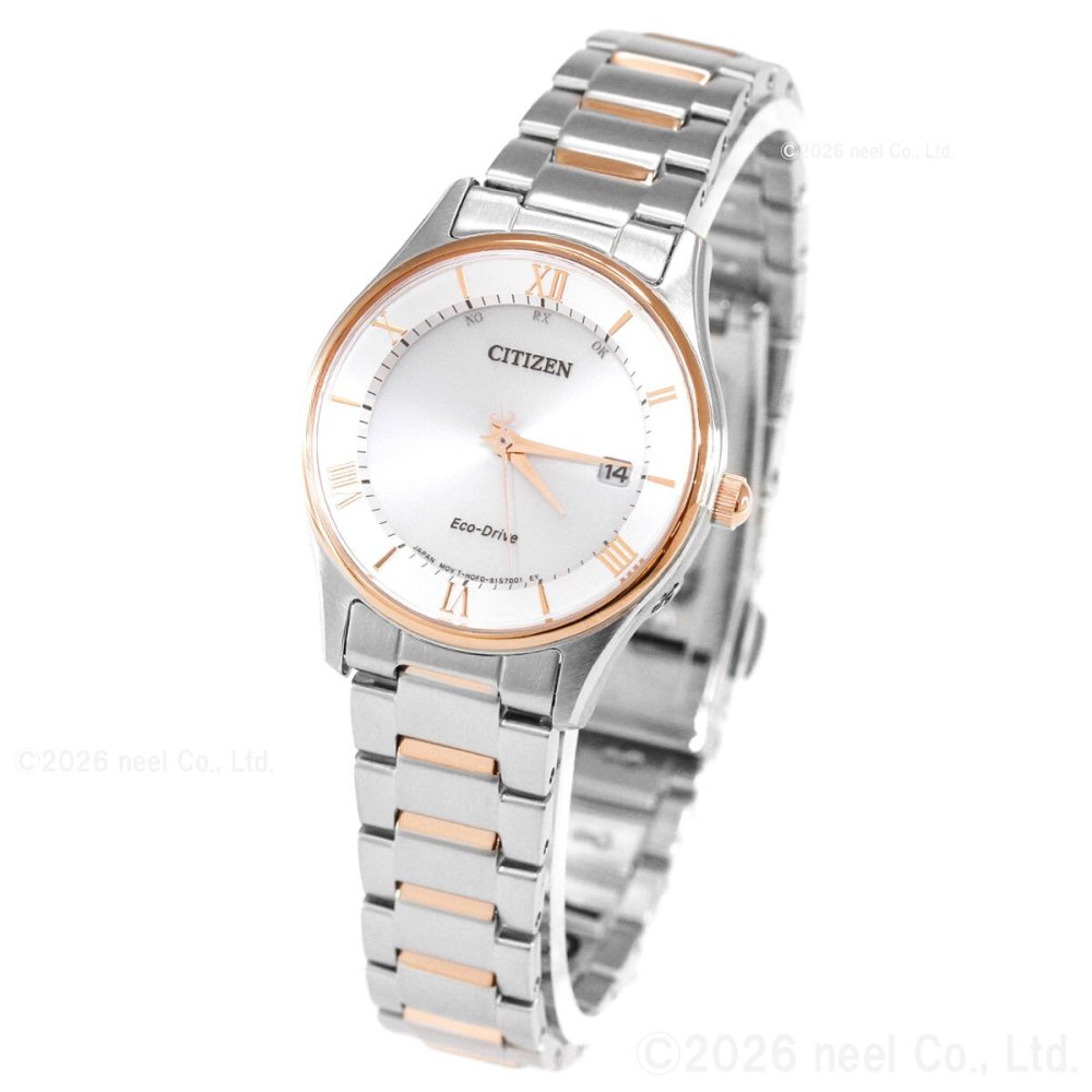 シチズンコレクション エコドライブ 電波時計 レディース 腕時計 薄型 ペアモデル CITIZEN COLLECTION ES0002-57A