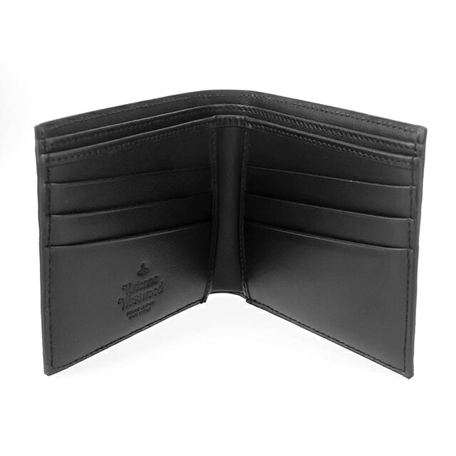 ヴィヴィアン ウエストウッド 二つ折り財布 二折財布 コンパクト メンズ ブランド Vivienne Westwood ロゴ 51120008 L001N N402 BLACK ビビアン