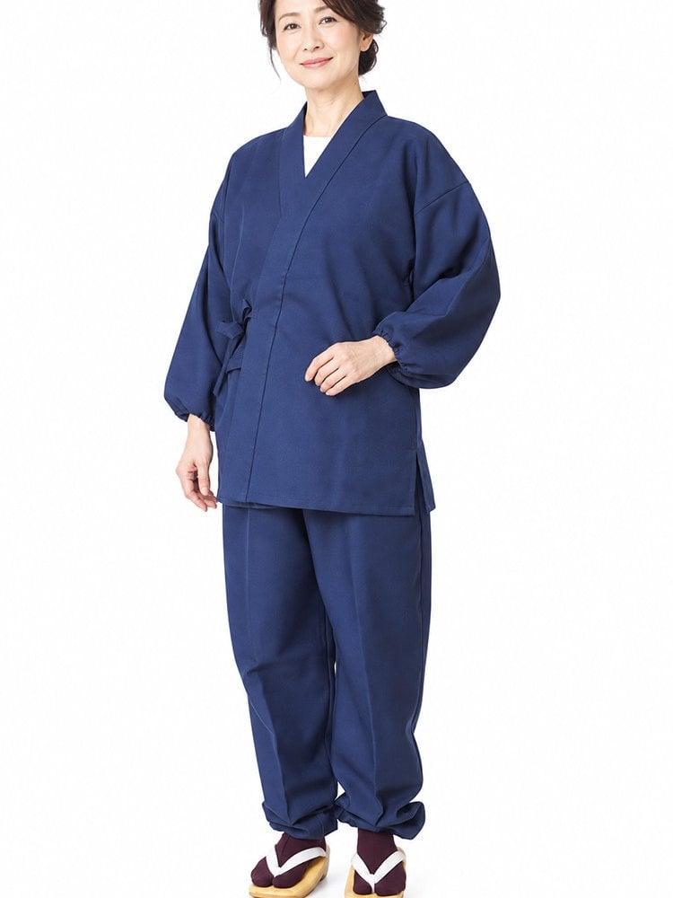 作務衣 女性 日本製 ストレッチツイル 婦人作務衣 さむえ 5037 S/M/L 母の日 プレゼント 女性 レディース 部屋着