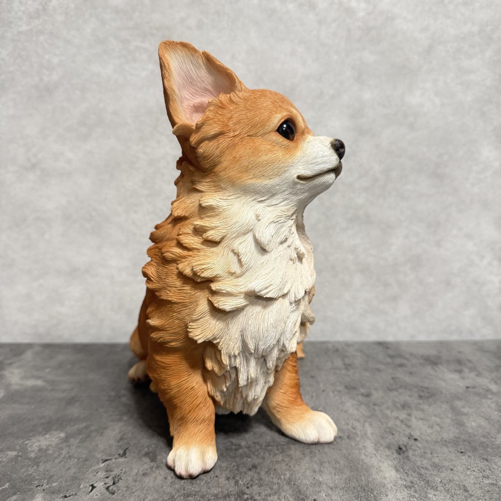 犬 置物 大きい 見上げるチワワ 横幅26.8cm woobia ウービア かわいい おしゃれ ガーデン インテリア オブジェ 巨大 プレゼント 北欧 玄関 雑貨 動物 モダン 面白い 庭 ギフト 屋外 家 リアル 玄関先 ガーデンオーナメント
