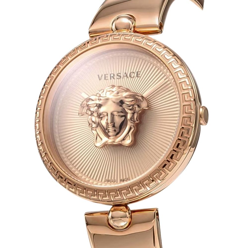 ヴェルサーチェ 腕時計 レディース ピンクゴールド 34mm VERSACE PALAZZO パラッツォ 立体メデューサ スイス製 レディース腕時計 高級 ブランド おしゃれ かわいい プレゼント ギフト 成人 卒業 入学