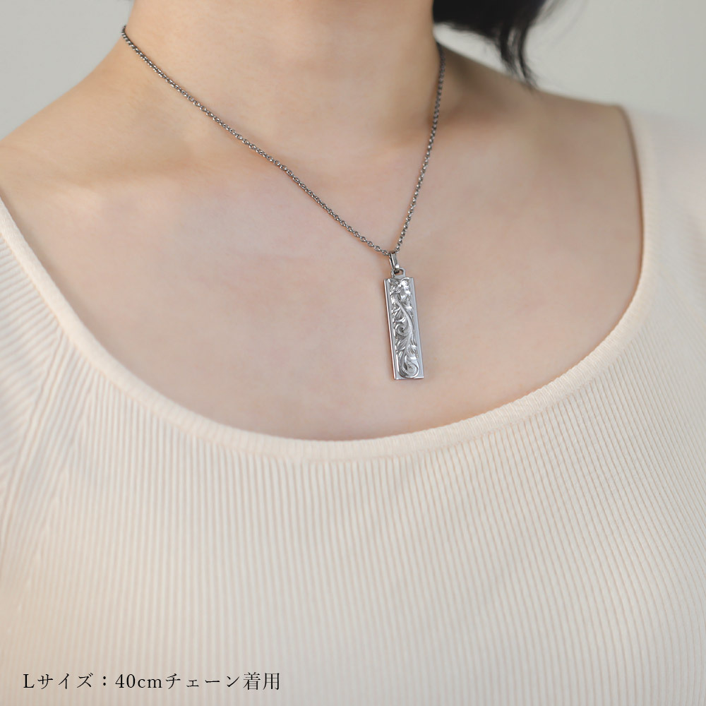 金属アレルギー対応 ペンダントトップ ハワイアンジュエリー 純チタン ペンダントトップ 刻印無料 誕生石 ダブルプレート Lサイズ　チェーン別売りステンレスより軽く肌に優しい メンズ レディース プレゼント 【品番：TIP311】