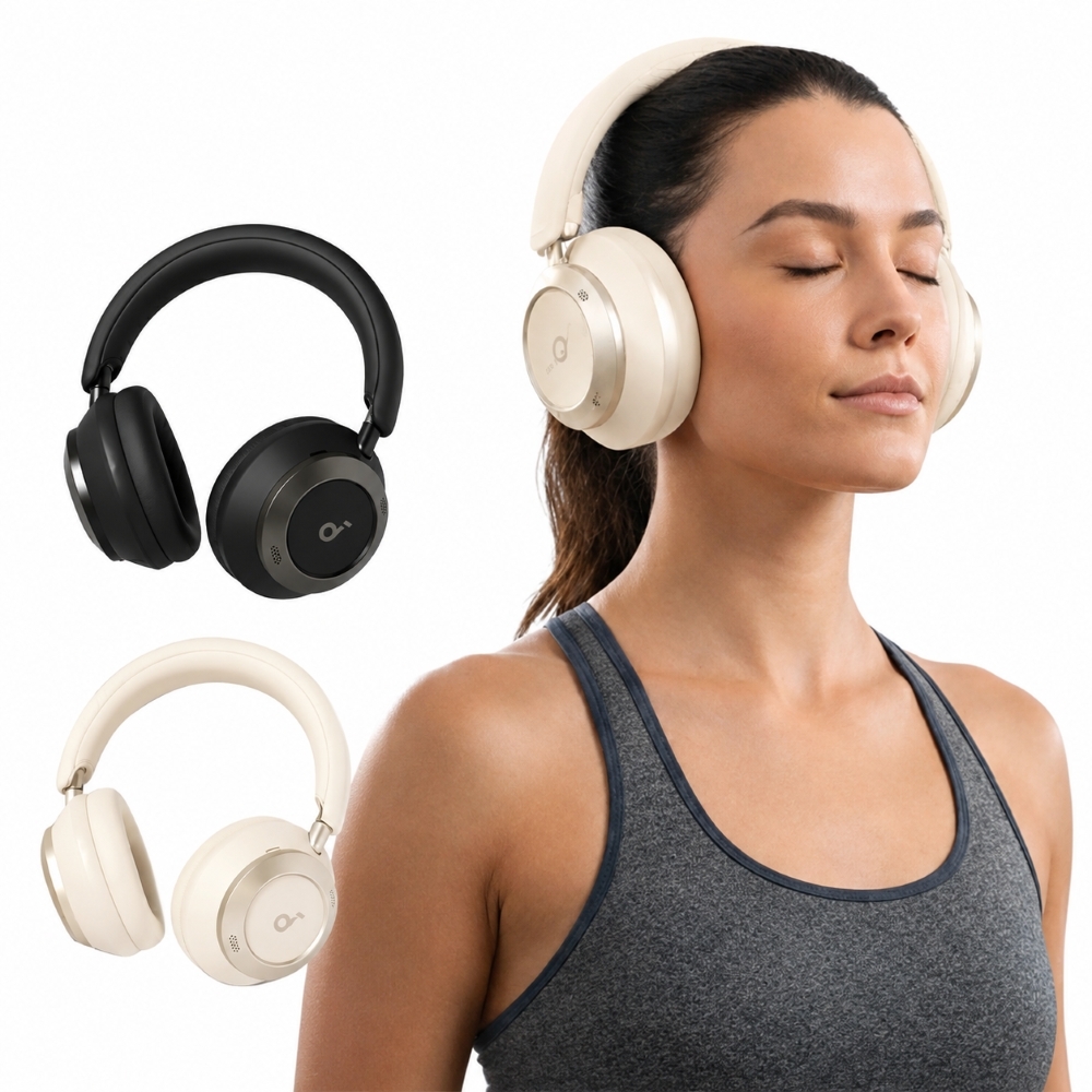 Anker Soundcore Space One Pro A3062 ワイヤレスヘッドホン ノイズキャンセリング LDAC 最大60時間再生 ブラック ゴールド ギフト ヘットフォン 誕生日プレゼント 男友達 ガジェット