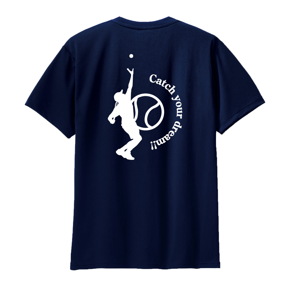 テニス ドライ Tシャツ 吸汗 速乾 メッシュ オリジナル 名入れ無料 メンズ レディース 男子 女子 (CYD) 入学・入部・サークル・クラブ SS S M L LL 3L 4L 5L