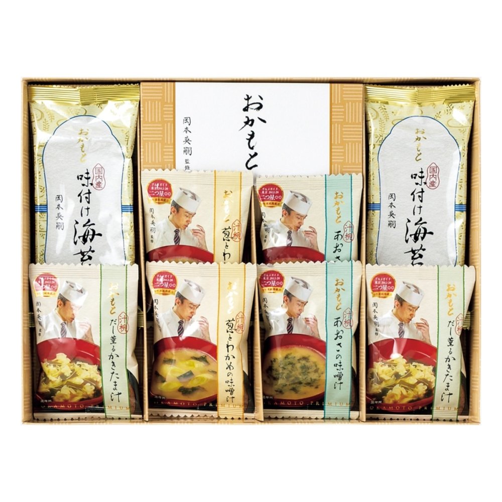東京 おかもと 監修 フリーズドライ食品 ギフトセット 計8点入 フリーズドライ 即席スープ 味付け海苔【北海道・沖縄県・離島 配送不可】