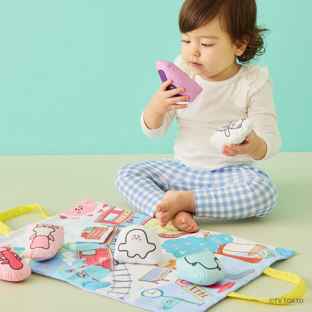 出産祝い シナぷしゅ ぷしゅぷしゅインパーク 布おもちゃ おでかけおもちゃ お出かけ 布マット 持ち運び ハンドル付き ごっこ遊び 音が鳴る カシャカシャ ぷしゅぷしゅ にゅう ヨロ レイヒ ひーたん みーたん キャラクター ベビー 赤ちゃん 誕生日プレゼント お祝い 男の子 女の子 ギフト