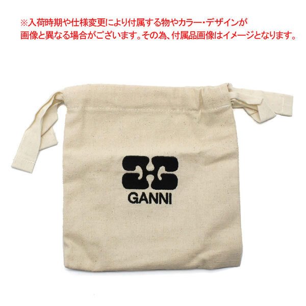 GANNI ガニー カードケース A6395-099 Card Holder カードホルダー キーリング付き ブラック