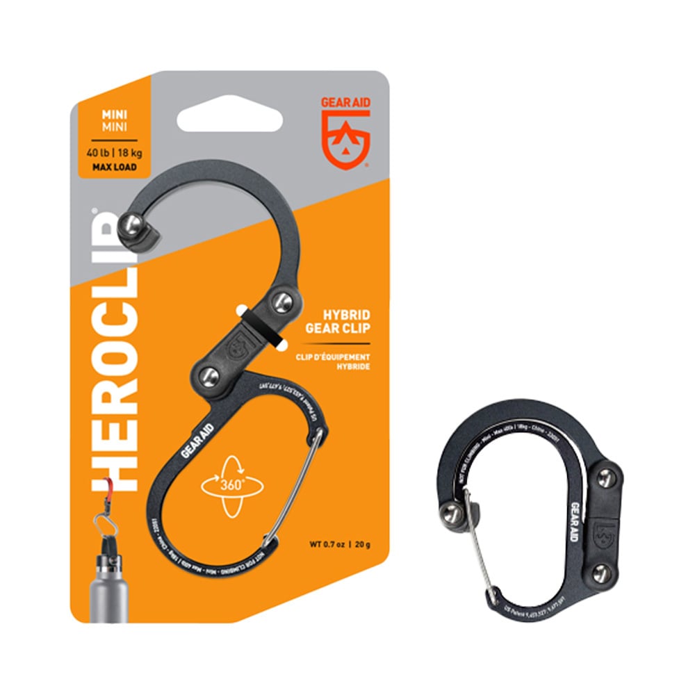 GEARAID ギアエイド ヒーロークリップ ミニ HEROCLIP MINI カラビナ フック バッグハンガー アウトドア 耐荷重18Kg 吊りフック S字フック 回転フック 回転 360度 キャンプ 登山 オフィス