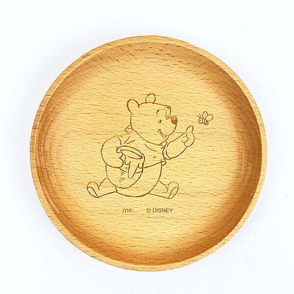 ディズニー くまのプーさん 木製丸プレート (ハチ) 食器 Disney