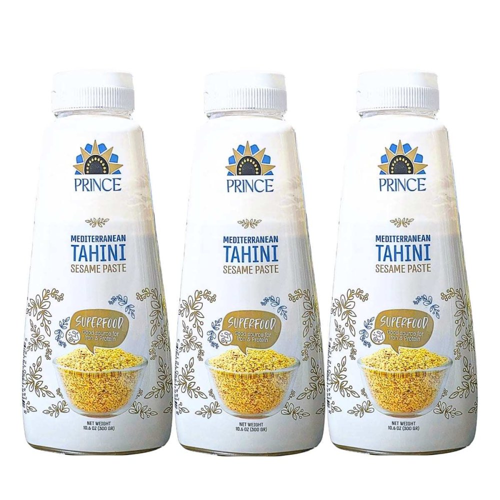PRINCE　タヒニ（ごまペースト）300g×3　ごまペースト　ボトル入り　イスラエル産　ごまペースト　フムス　ごまダレ　ケバブソース　地中海　中東料理　スーパーフード　ビーガン　グルテンフリー　#63785　まとめ買い　ストック