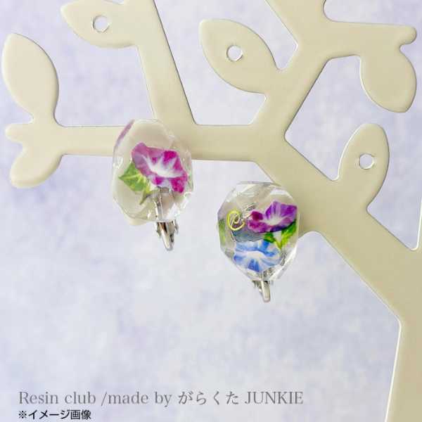 レジンシール 朝顔 両面印刷 RC-ASG-101 レジンクラブ 埋め込み 封入パーツ 花柄 フラワー ネイルシール デコレーション ハンドメイド 手芸用品 透明感 極薄フィルム