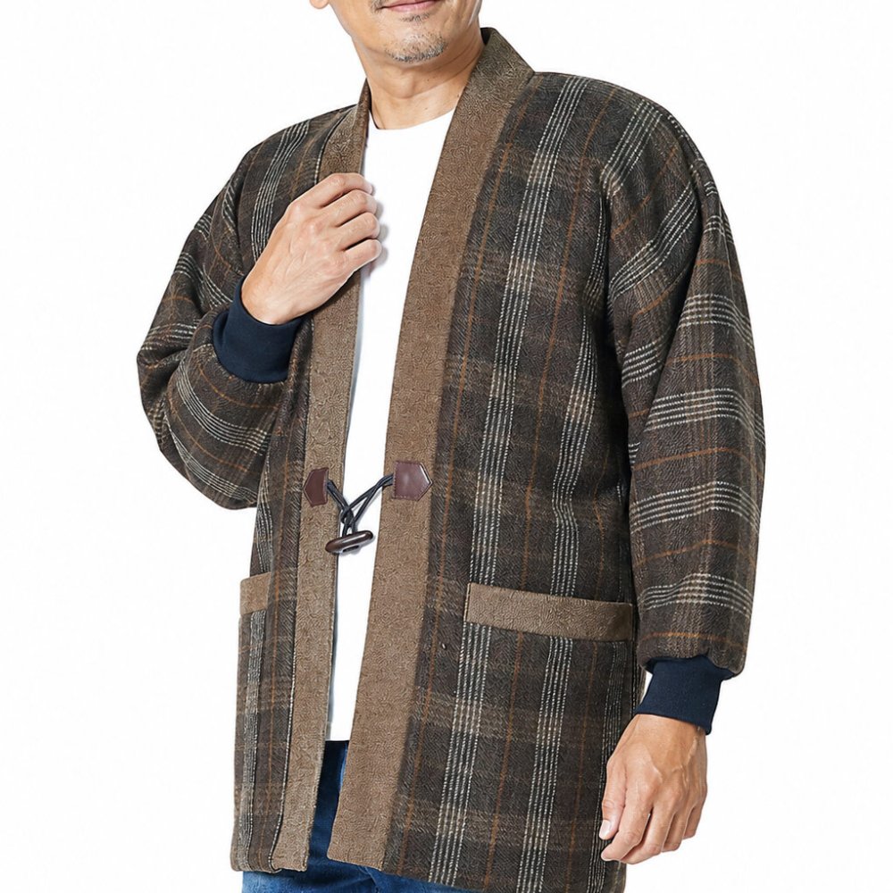 はんてん メンズ 日本製 裏ボア フリース リブ袖 冬用 アクリル100％ 71-7380 M/L セール どてら 保温 男性用 暖かい おしゃれ 半天 半纏 袢纏 男性用 ちゃんちゃんこ 丹前 おしゃれ 冬 あたたかい 部屋着 敬老の日 プレゼント ギフト 布団  還暦 40代 50代 60代 70代