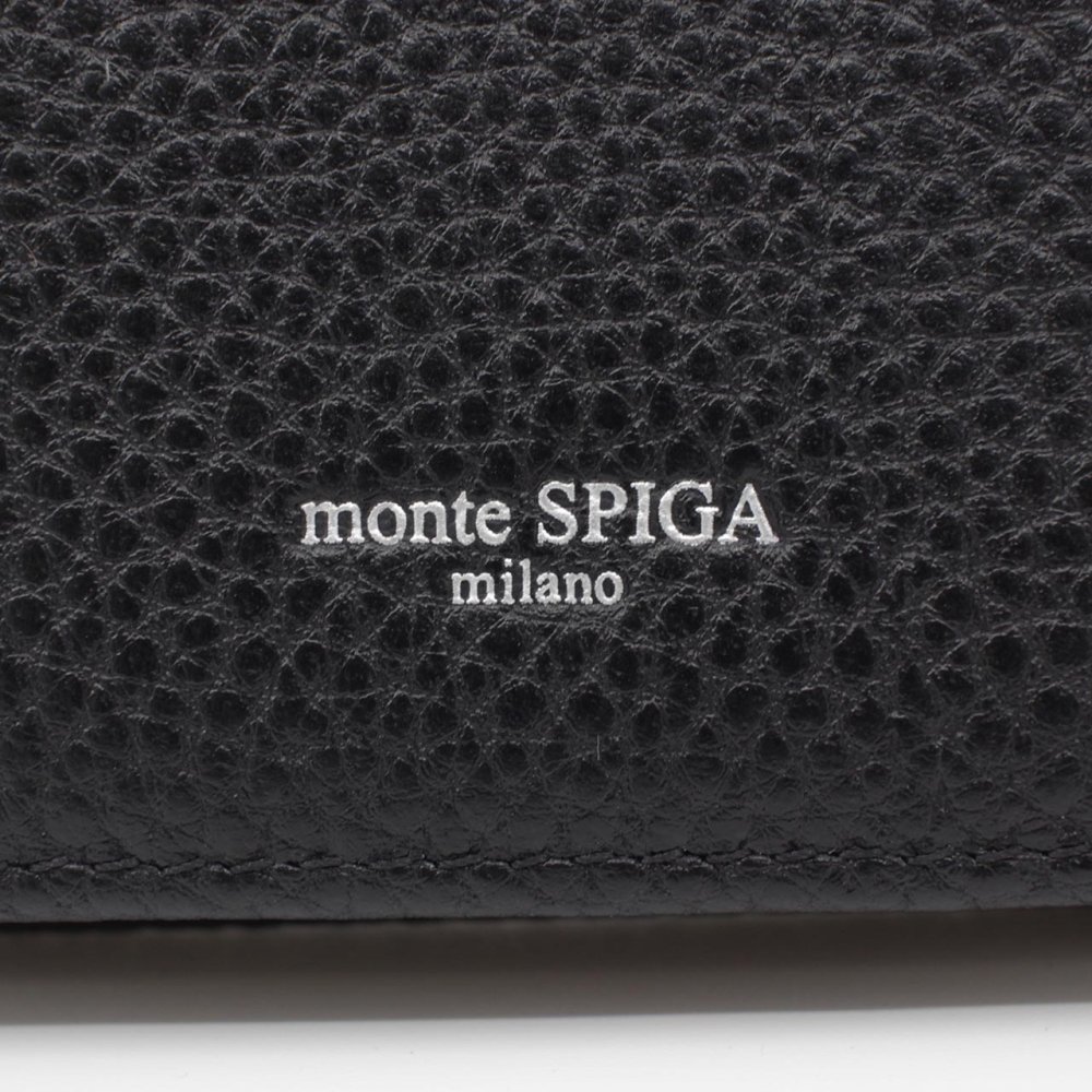 モンテスピガ　monte SPIGA　カードケース　MOSMSP110BK　ブラック　黒　シュリンクレザー　牛革　名刺入れ