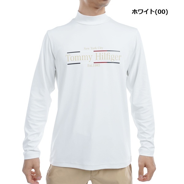 トミーヒルフィガー ゴルフ メンズ フロントロゴ 長袖モックネックシャツ TOMMY HILFIGER GOLF THMA465 秋冬モデル お誕生日祝い お祝い 記念品 お父さん 父の日 彼氏 男性 30代 40代 50代 60代  還暦祝い 敬老の日 人気プレゼント プレゼント