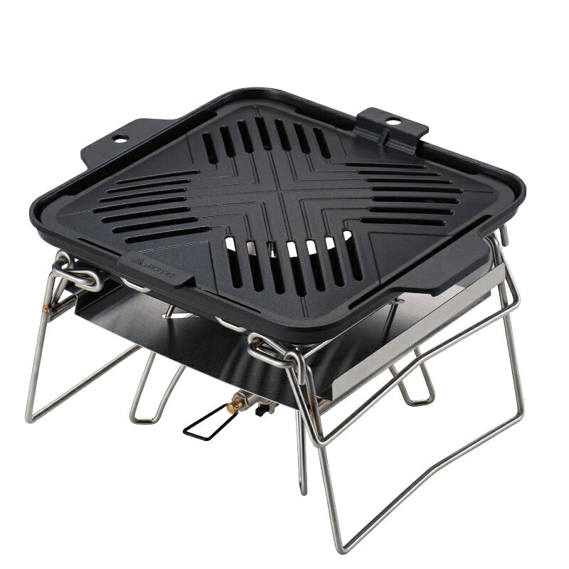 SOTO ソト カコム グリルプレート ST-3112 焼肉プレート BBQグリル 煙軽減 フッ素樹脂加工 アルミ製 キャンプ アウトドア バーベキュー 誕生日 ギフト プレゼント