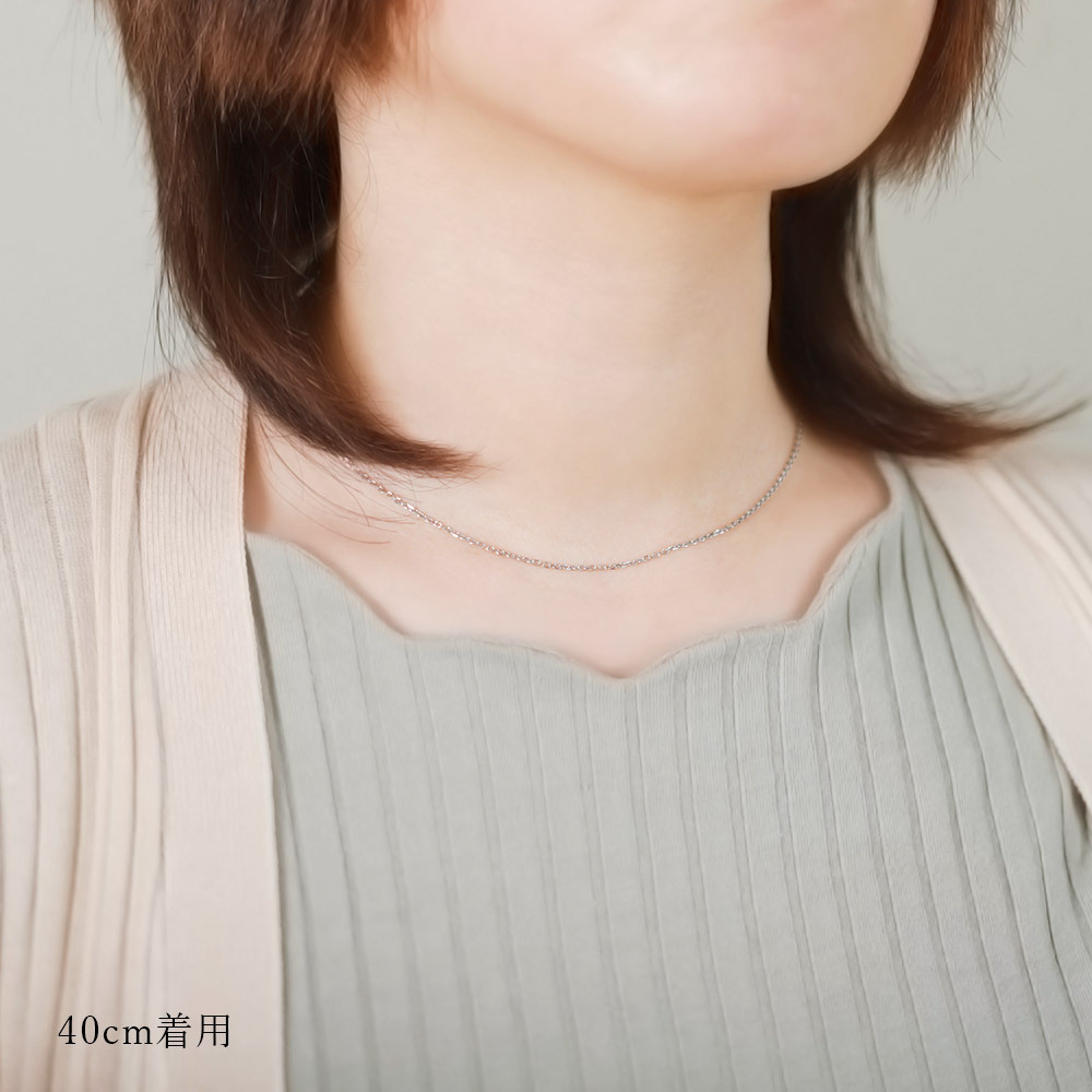 ネックレス チェーンのみ 4面カットあずきチェーン 太さ約1.4mm ステンレス 長さ 選べる ネックレス チェーン ハワイアンジュエリー メンズ レディース 誕生日 プレゼント ハロウィン 【品番：SUSCL40-4C】