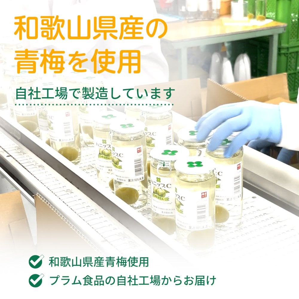 夏ギフト ハニップC うめとりんご 200g×15本 梅の実入りドリンク