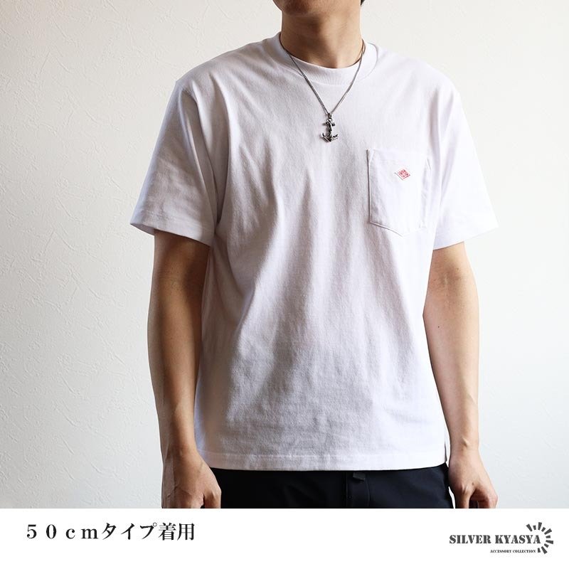 ステンレス アンカーネックレス 錨 ペンダントネックレス アンティーク メンズネックレス 小ぶり シンプル ダブル喜平チェーン 細身 シルバー 燻し ユニーク スクロール 波 小さい 男性 金属アレルギー対応