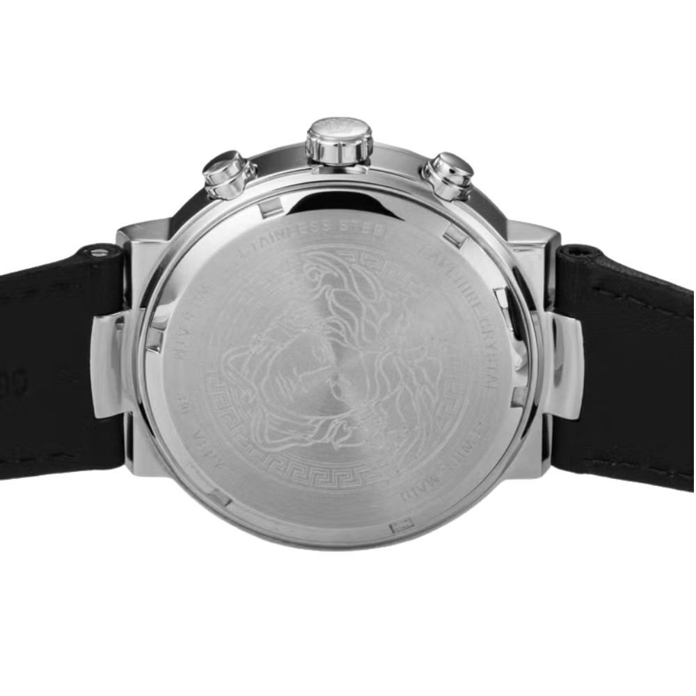 ヴェルサーチ 腕時計 メンズ アーバンミスティーク 1本限り クロノグラフ ブラック レザー 44mm VERSACE URBAN MYSTIQUE スイス製 サファイアガラス プレゼント ギフト 成人 卒業 入学