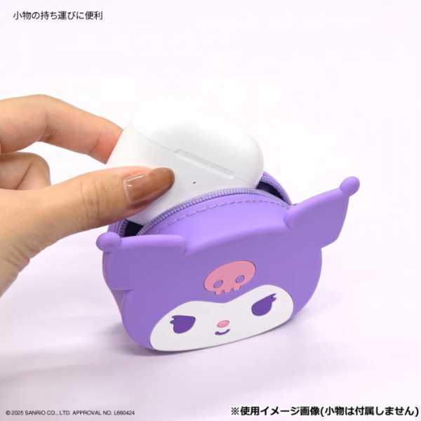 サンリオ クロミ MagSafe 対応 シリコンポーチ スマホ 背面 収納 ポケット マグネット 着脱式 iPhone ケース 背面ポケット スタンド 機能付き 小物入れ イヤホンケース キャラクター グッズ サンリオ正規ライセンス品