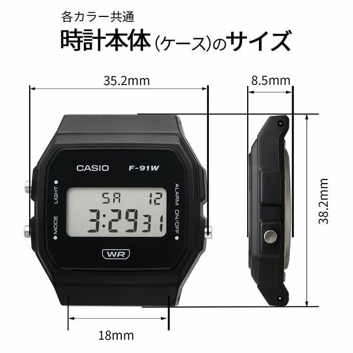 CASIO 腕時計 カシオ 時計 ウォッチ チープカシオ  チプカシ デジタル ユニセックス F-91WB-8A バイオマスプラスチックバンド ダークグレー [並行輸入品]