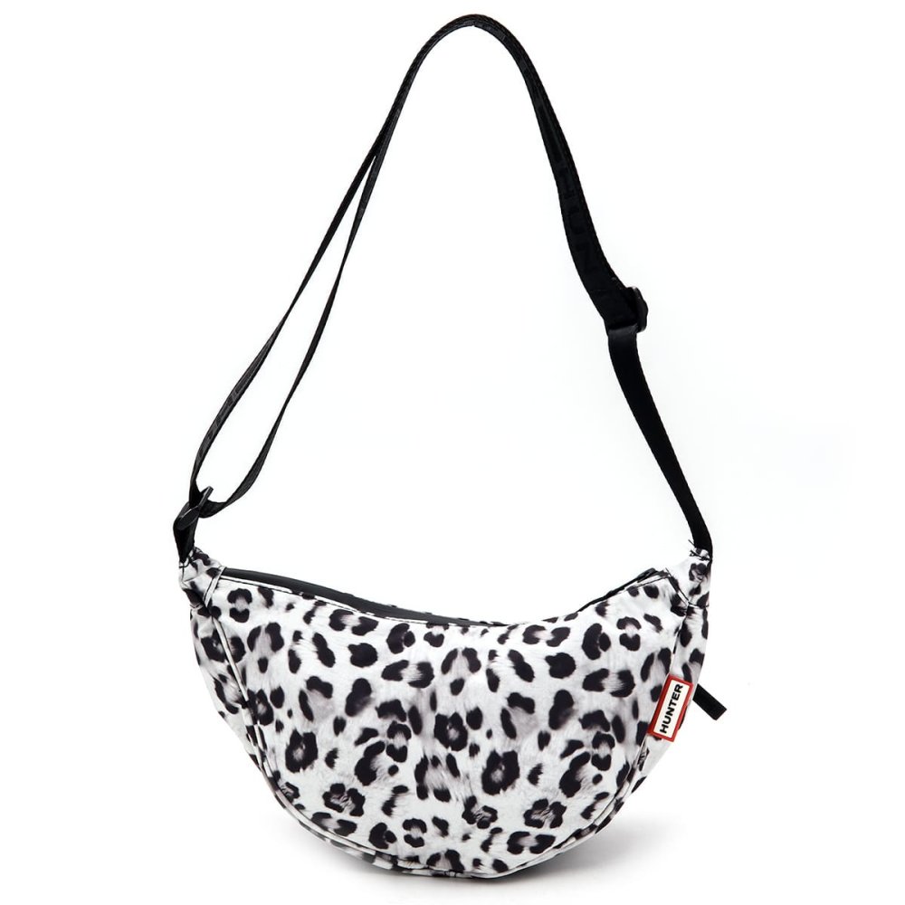 HUNTER ハンター ORIGINAL WOMENS SNOW LEOPARD SLING BAG ショルダーバッグ レディース スリングバッグ クロスボディバッグ 斜めがけ ヒョウ柄 レオパード スノーレオパード グレー ブラック HXRU0020262LD
