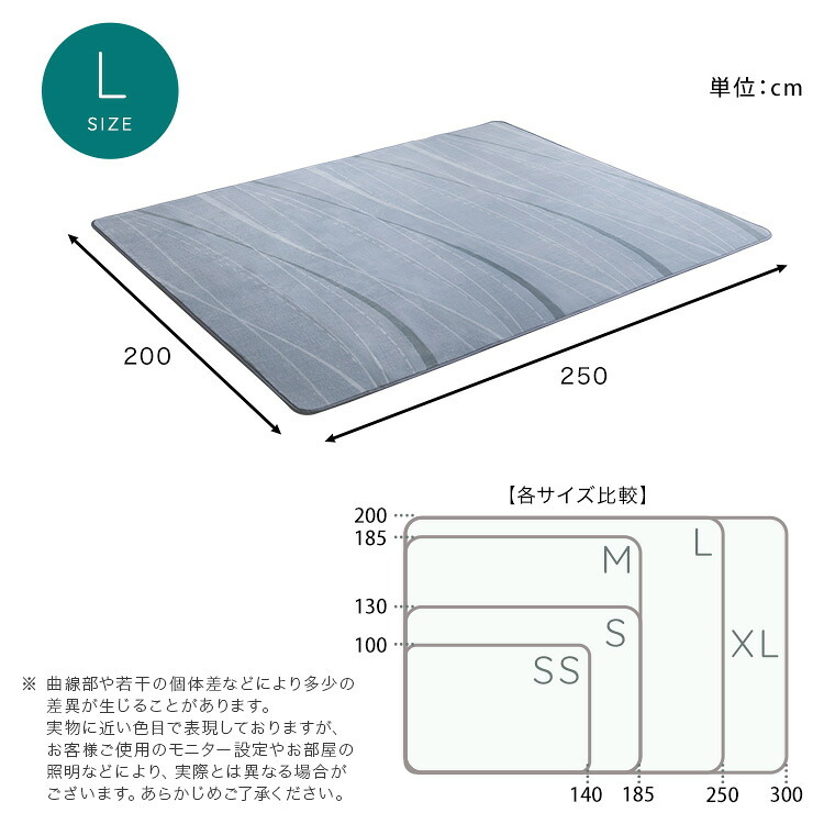 ラグ カーペット マイクロファイバー・デザイン マットLサイズ（200×250cm）洗える マット 【WASHFA2】 新生活
