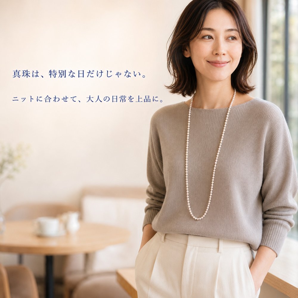 【選べる3本】あこや真珠 6mm ロングネックレス 81cm・82cm｜本真珠｜一連・二連｜フォーマル・普段使い 日本製