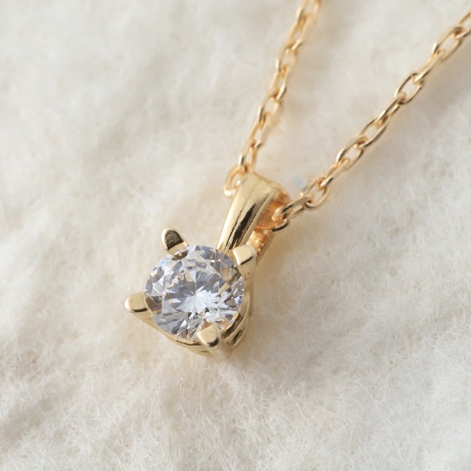 4月誕生石ダイヤモンド ネックレス 0.1ct K18 ゴールド ネックレス 一粒 18金 18K イエローゴールド ホワイトゴールド チェーン 長さ選べる 40cm 45cm 50cm ギフトラッピング可能 シンプル 華奢 上品 Rapture プレゼント ハロウィン 【品番：CG-RSP-29051-4】