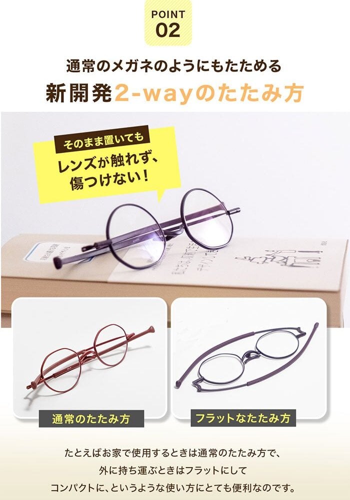 老眼鏡 おしゃれ 通販 日本製 リーディンググラス シニアグラス 首掛け ブルーライトカット 紫外線カット 薄型 折りたたみ 軽量グラス 2WAY 極薄 携帯用 コンパクト メニスカスレンズ 鼻に跡がつかない 男女兼用 ケース付 東海光学 スライシー