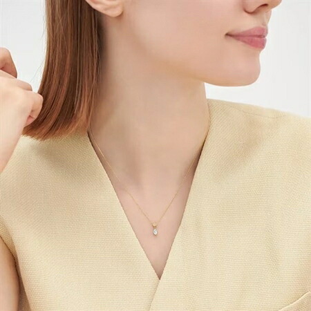 【無料ラッピング】  ヨンドシー 4℃ EAU DOUCE４℃ K10イエローゴールド ネックレス アクアマリン ホワイト トパーズ ブランド 正規品 新品 ギフト プレゼント 人気 おすすめ 誕生日 記念日 クリスマス 送料無料